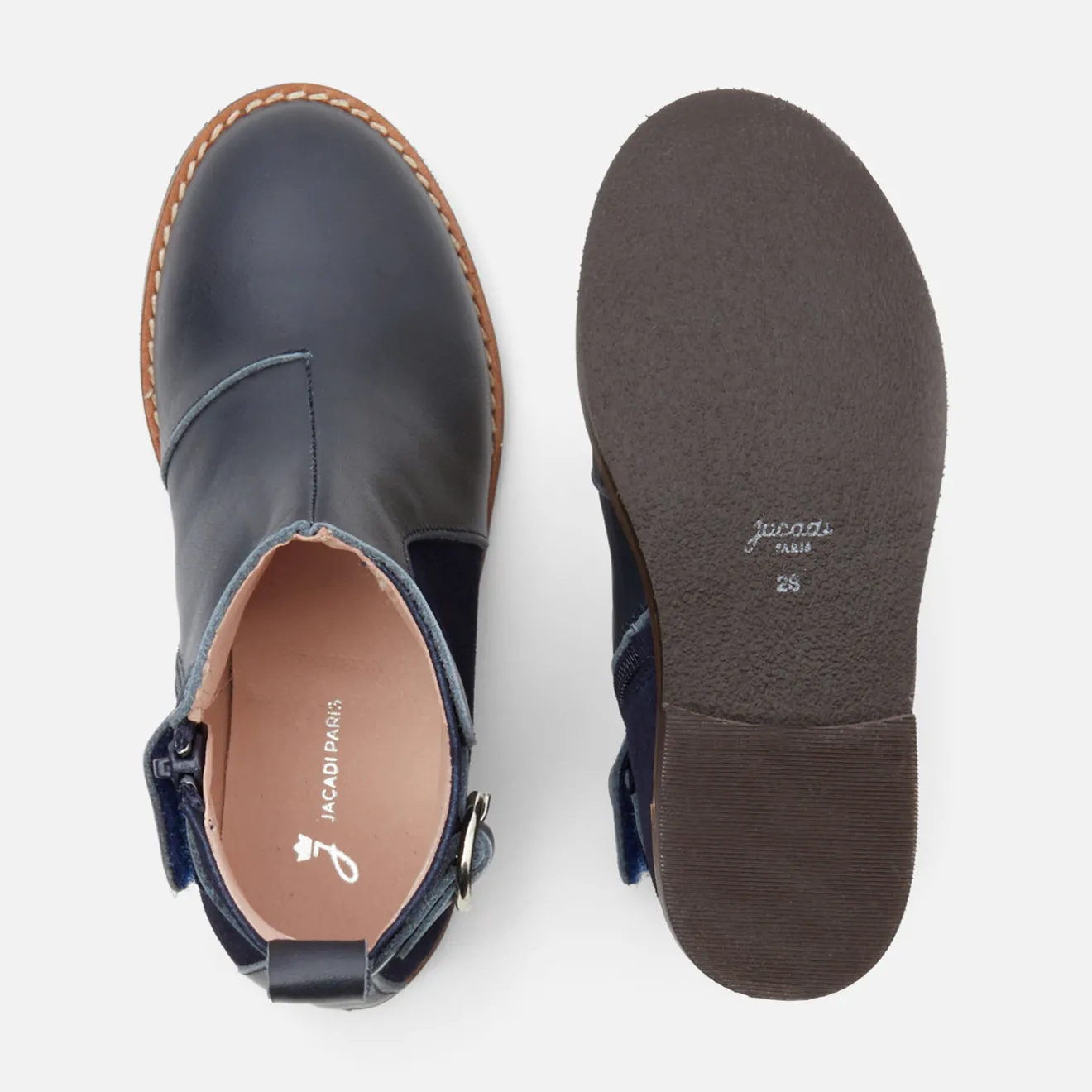 Jacadi Stiefeletten>Mädchen-Stiefeletten aus Leder MARINEBLAU JACADI