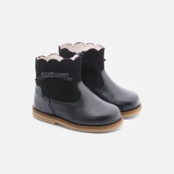 Jacadi Stiefeletten|Schuhe>Mädchen-Stiefeletten aus Leder MARINEBLAU JACADI