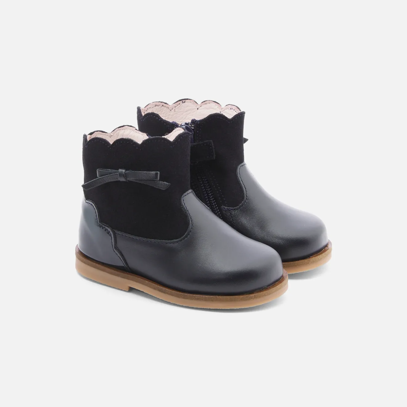Jacadi Stiefeletten|Schuhe>Mädchen-Stiefeletten aus Leder MARINEBLAU JACADI