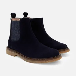 Jacadi Stiefeletten>Mädchen-Stiefeletten aus Leder MARINEBLAU JACADI