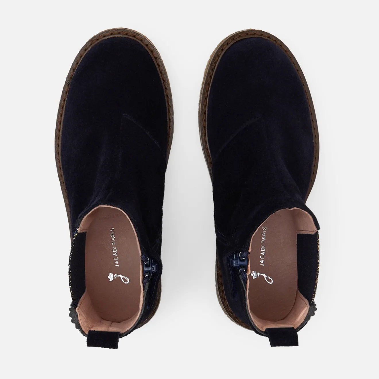 Jacadi Stiefeletten>Mädchen-Stiefeletten aus Leder MARINEBLAU JACADI