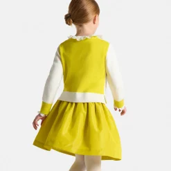 Jacadi Pullover, Sweatshirts, Strickjacken>Mädchen-Strickjacke im Color-Block-Design WEICHES WEISS/MEHRFARBIG