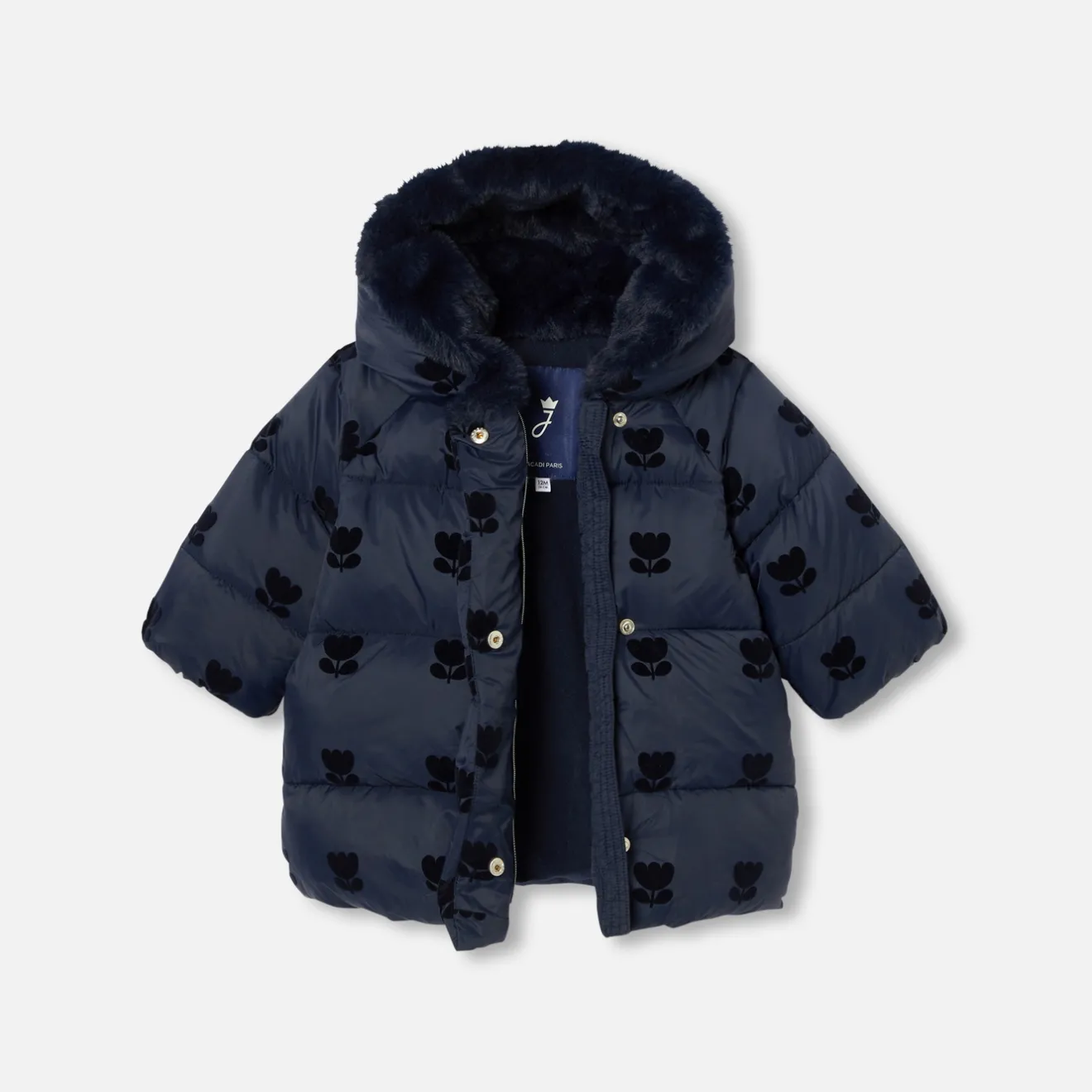Jacadi Jacken & Mäntel>Mittellange Steppjacke Kleinkind Mädchen MARINEBLAU JACADI