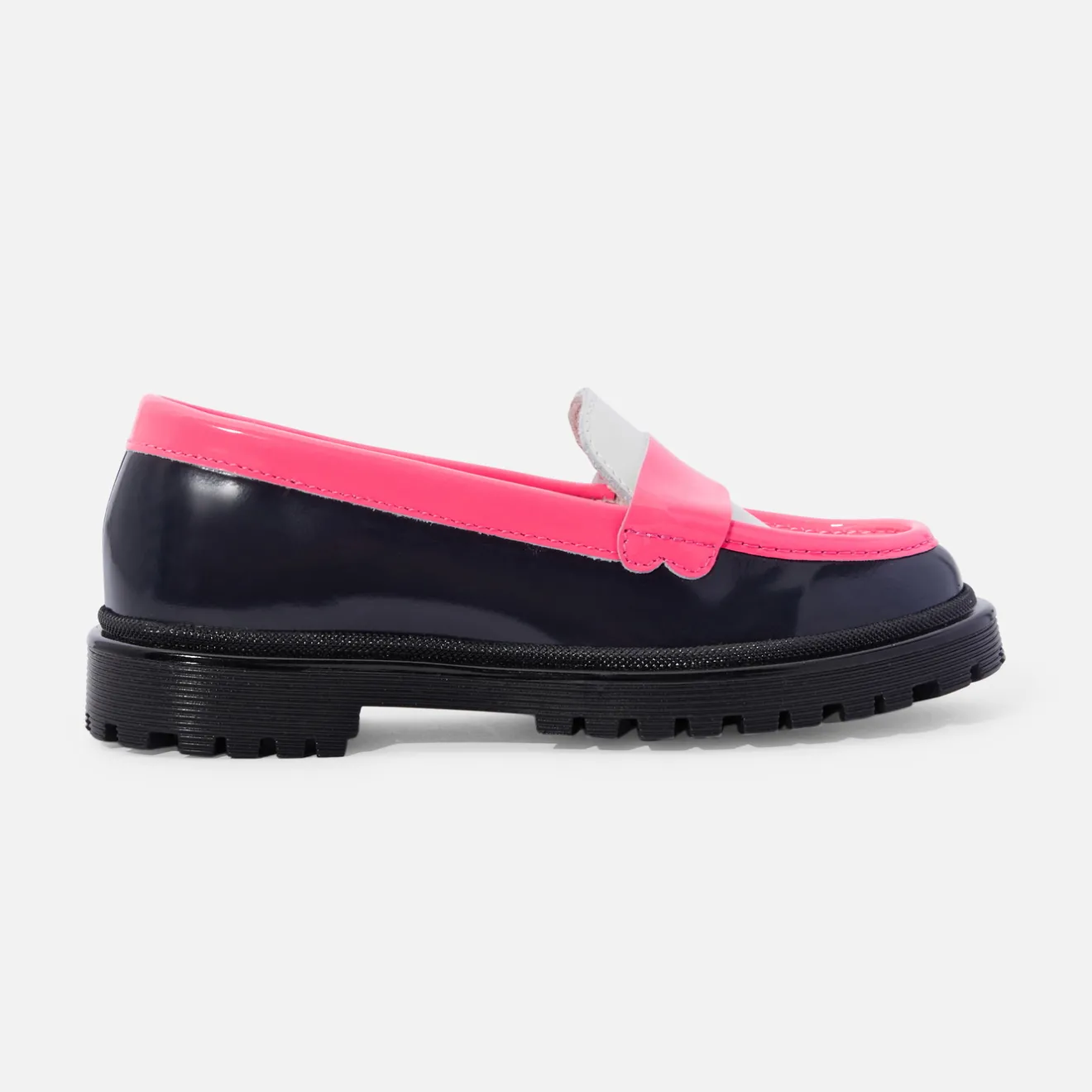 Jacadi Halbschuhe>Mokassins aus Glanzleder für Mädchen BLAU/MEHRFARBIG