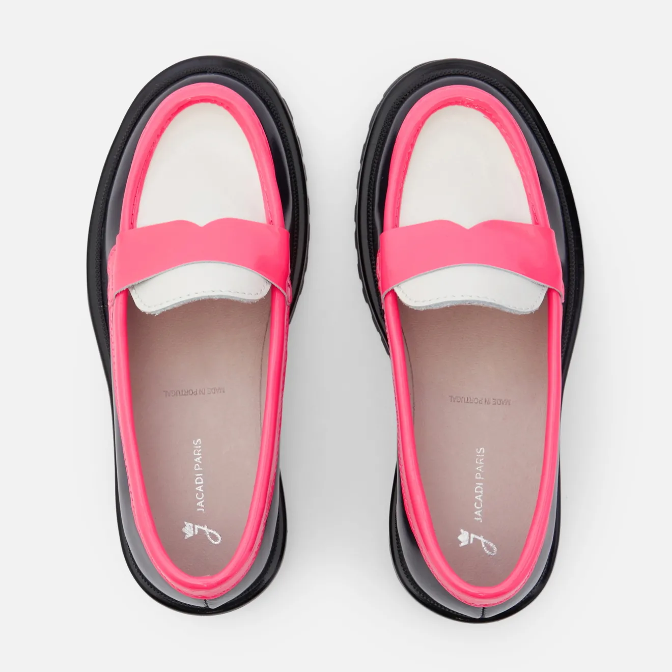 Jacadi Halbschuhe>Mokassins aus Glanzleder für Mädchen BLAU/MEHRFARBIG