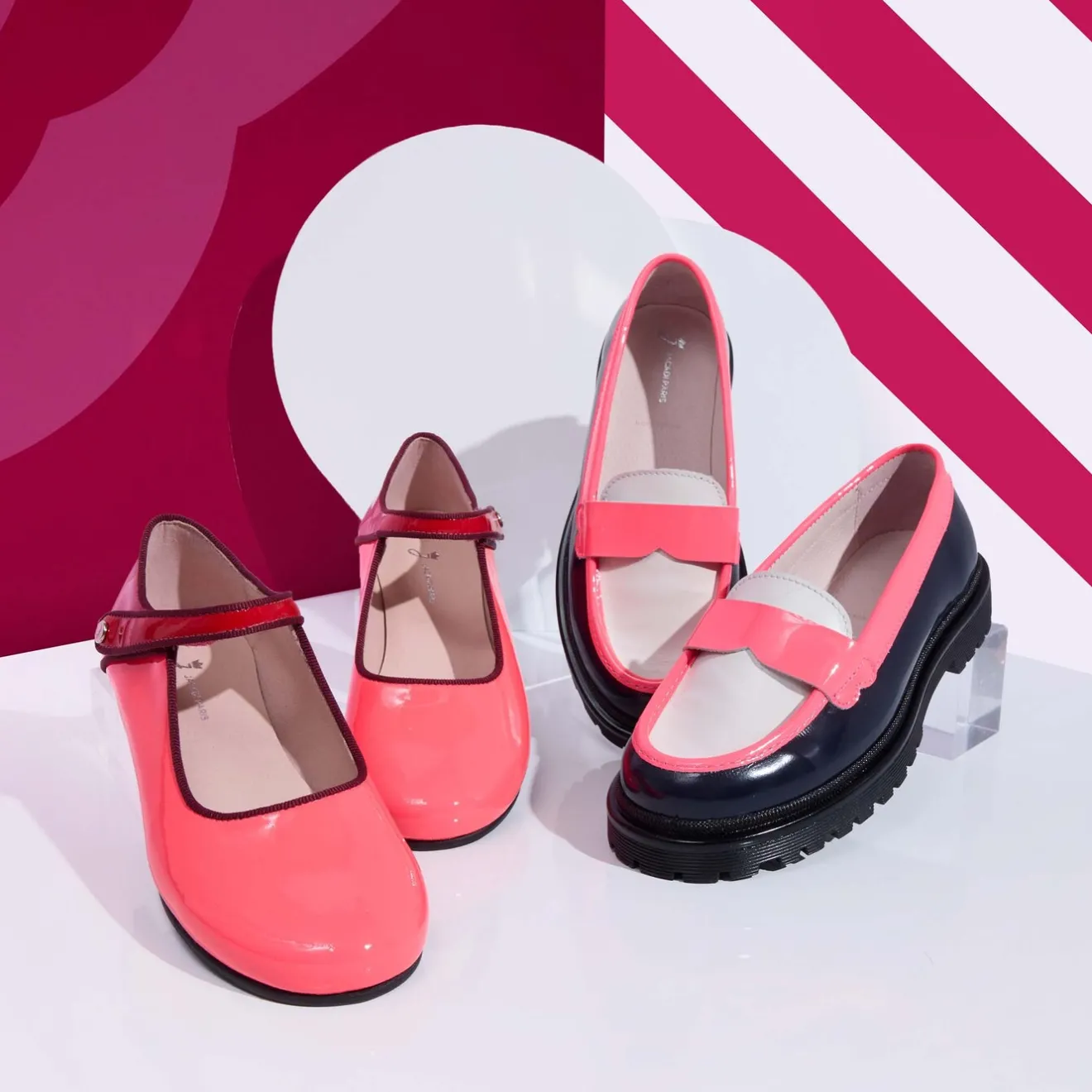 Jacadi Halbschuhe>Mokassins aus Glanzleder für Mädchen BLAU/MEHRFARBIG