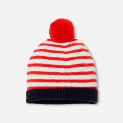 Jacadi Weitere Accessoires|Mützen, Schale Und Handschuhe>Mütze mit Pompon für Baby Jungen WEISS/ROT