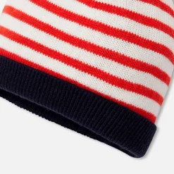 Jacadi Weitere Accessoires|Mützen, Schale Und Handschuhe>Mütze mit Pompon für Baby Jungen WEISS/ROT