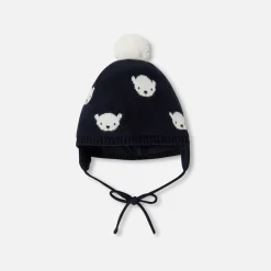 Jacadi Weitere Accessoires|Mützen, Schale Und Handschuhe>Mütze mit Pompon für Baby Jungen MARINEBLAU/WEISS
