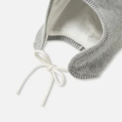 Jacadi Mützen, Schale Und Handschuhe|Accessoires>Mütze mit Pompon für Baby Mädchen GRAU MELIERT HELL JACADI