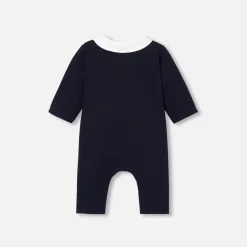 Jacadi Spieler, Latzhosen, Ensembles>Overall aus gestepptem Jersey für Baby Jungen MARINEBLAU HELL