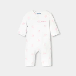 Jacadi Spieler, Latzhosen, Ensembles>Overall aus Jersey für Baby Mädchen WEISS/ROSA
