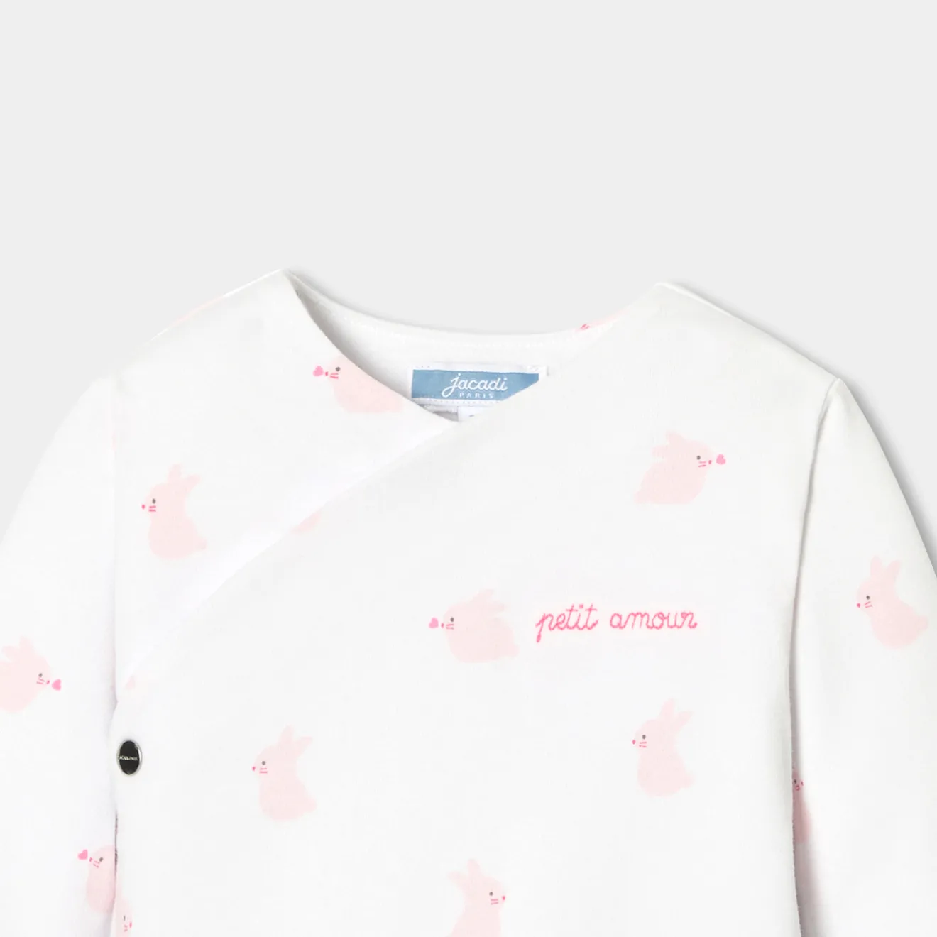 Jacadi Spieler, Latzhosen, Ensembles>Overall aus Jersey für Baby Mädchen WEISS/ROSA