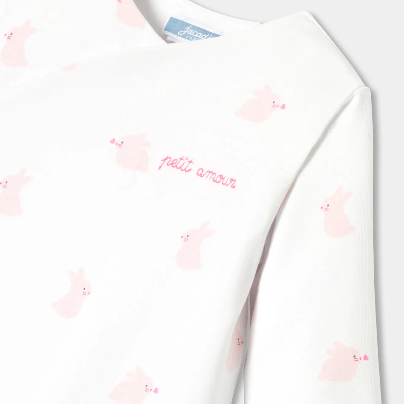 Jacadi Spieler, Latzhosen, Ensembles>Overall aus Jersey für Baby Mädchen WEISS/ROSA