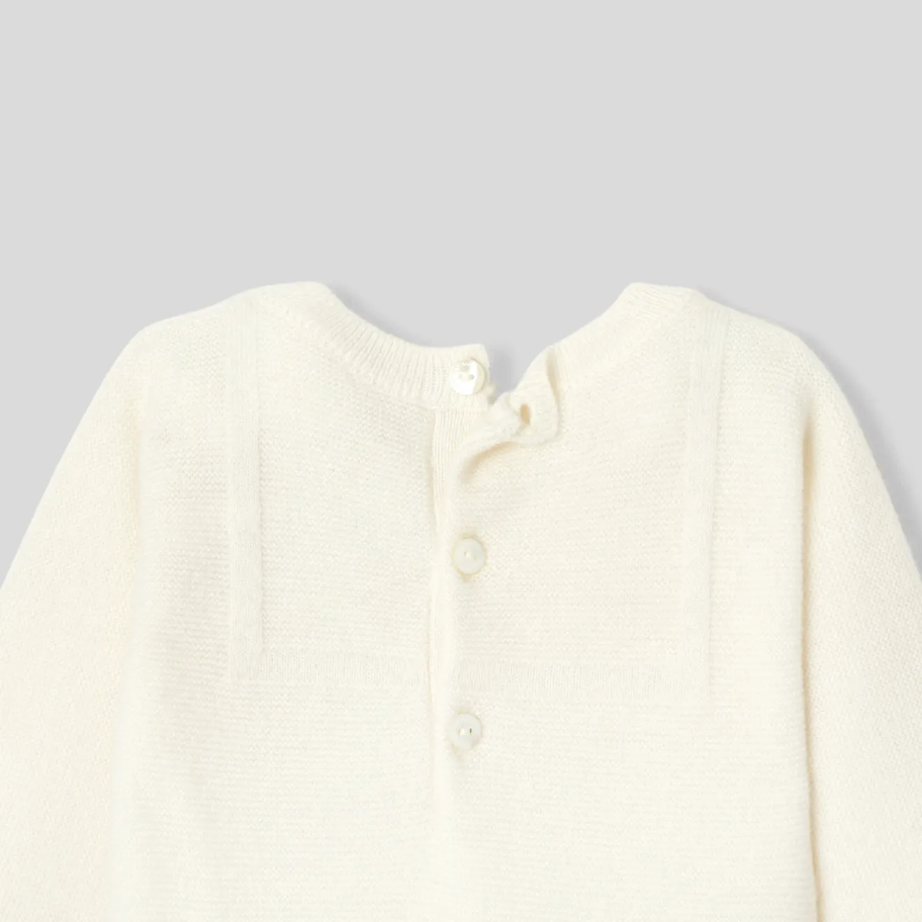 Jacadi Spieler, Latzhosen, Ensembles>Overall aus Kaschmir WEICHES JACADI WEISS