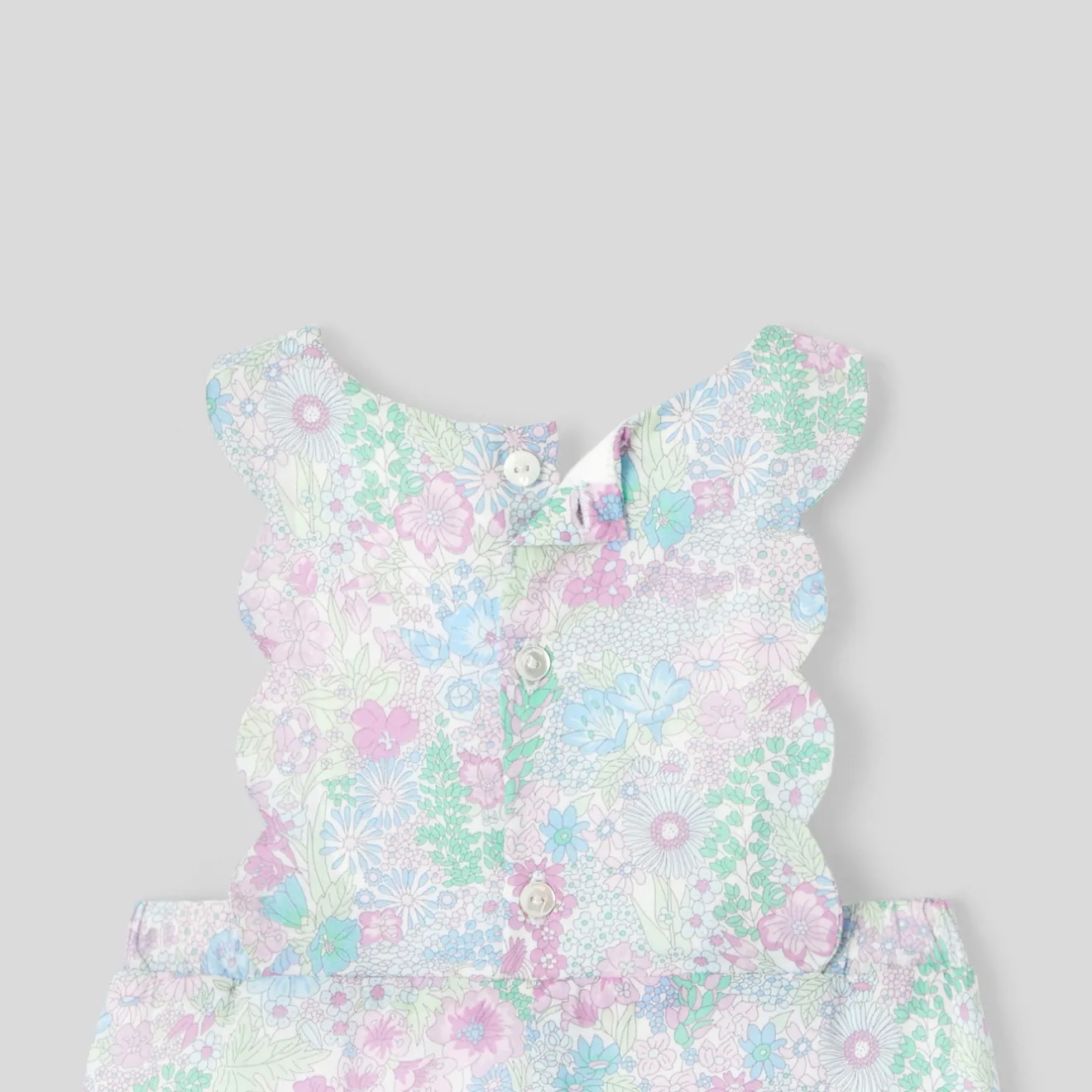 Jacadi Spieler, Latzhosen, Ensembles>Overall aus Liberty-Stoff für Mädchen WEISS/MEHRFARBIG