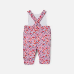 Jacadi Spieler, Latzhosen, Ensembles>Overall aus Liberty-Stoff für Baby Mädchen ROSA/MEHRFARBIG