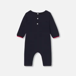 Jacadi Spieler, Latzhosen, Ensembles>Overall aus Strick für Baby Jungen MARINEBLAU/MEHRFARBIG