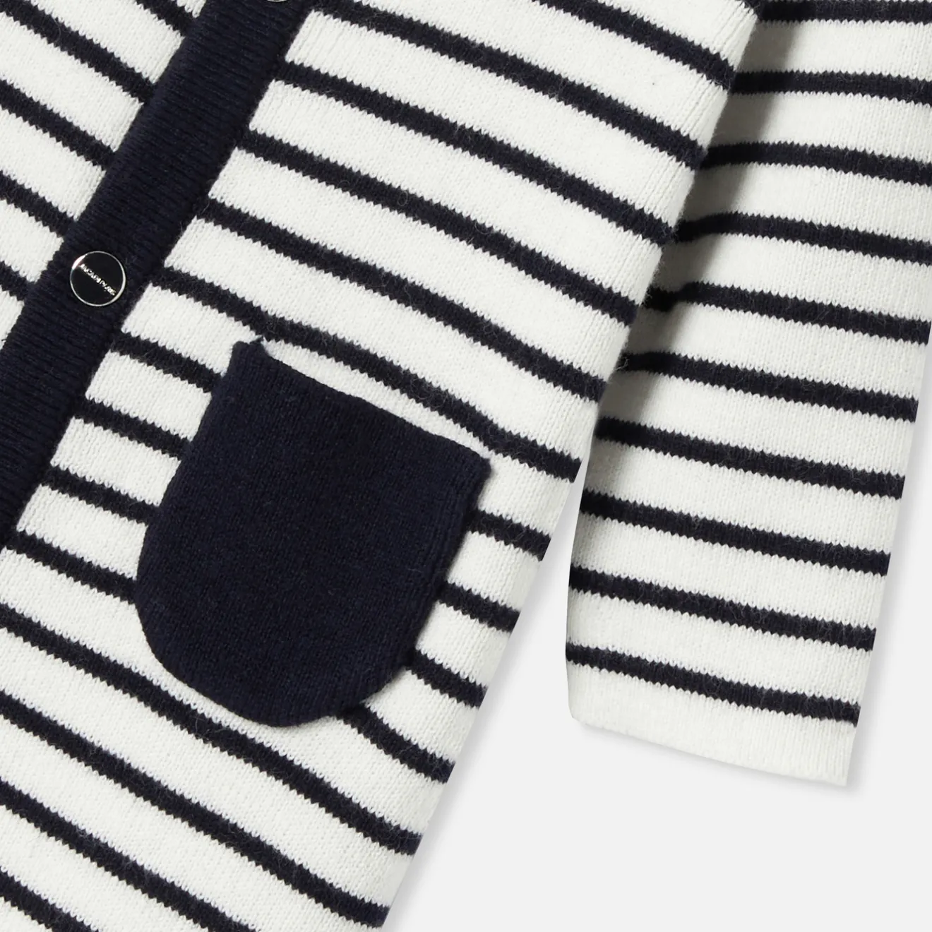 Jacadi Spieler, Latzhosen, Ensembles>Overall aus Strick für Baby Jungen MARINEBLAU/WEISS