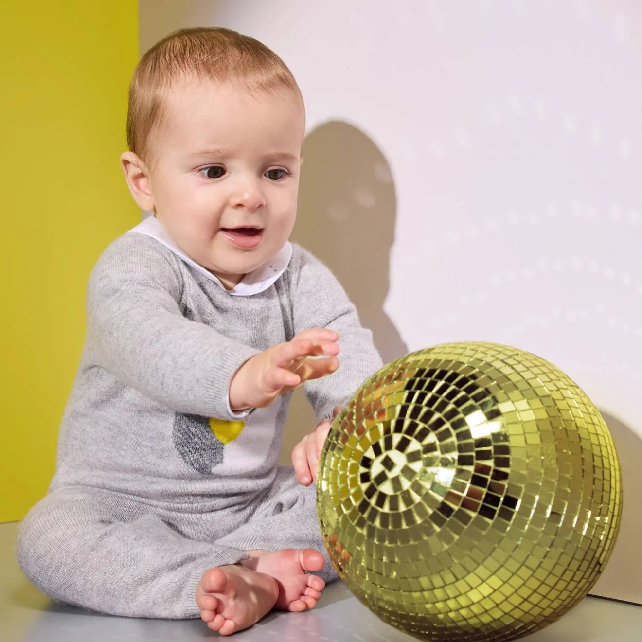 Jacadi Spieler, Latzhosen, Ensembles>Overall für Babys aus Kaschmir GRAU/MEHRFARBIG