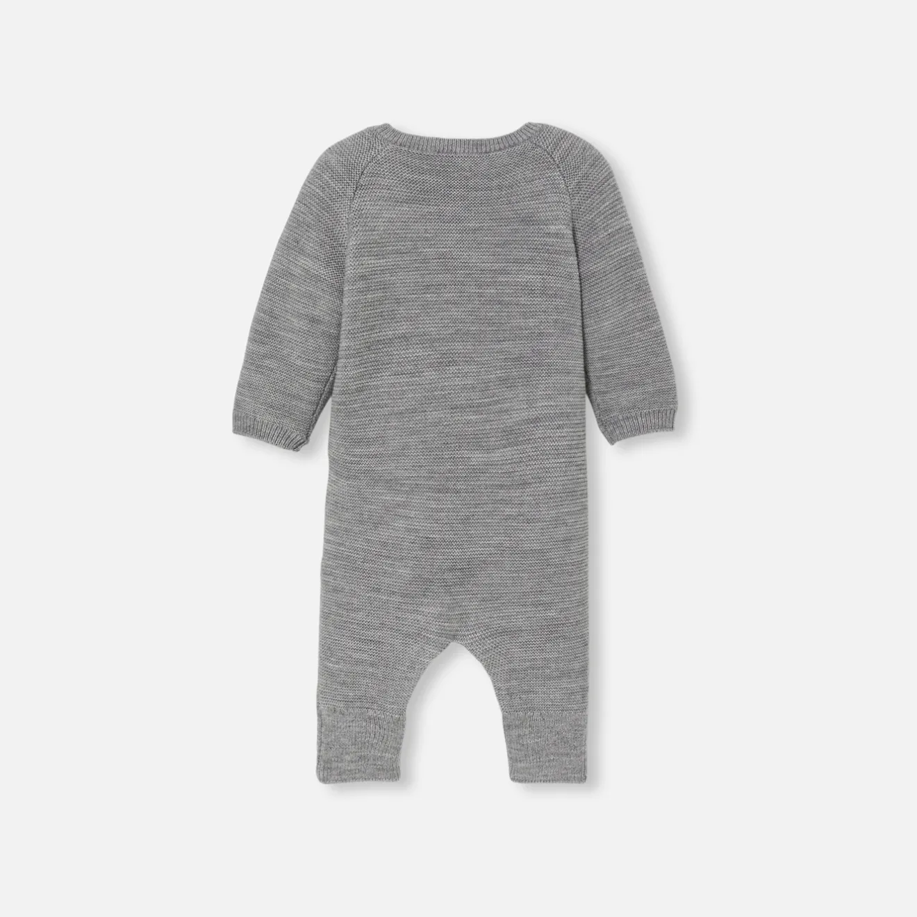 Jacadi Spieler, Latzhosen, Ensembles>Overall für Babys aus Merinowolle GRAU MELIERT HELL JACADI