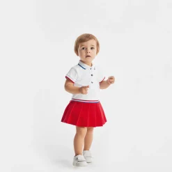 Jacadi Kleider>Polokleid für Mädchen WEISS/ROT