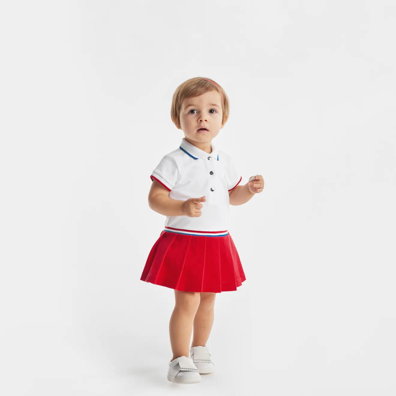 Jacadi Kleider>Polokleid für Mädchen WEISS/ROT