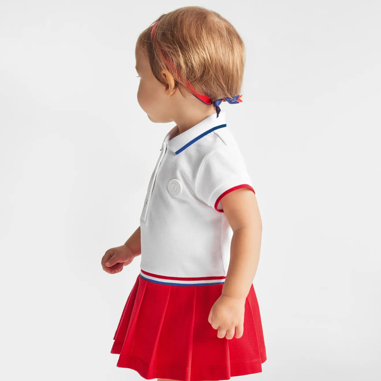 Jacadi Kleider>Polokleid für Mädchen WEISS/ROT