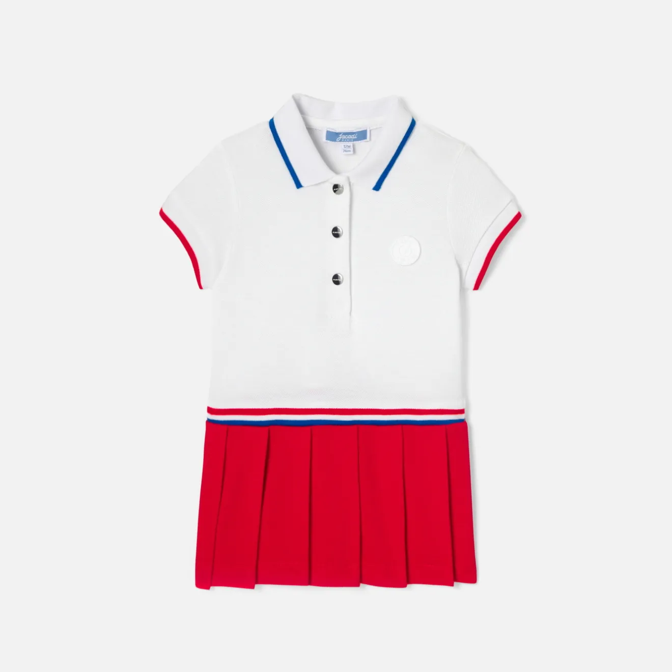 Jacadi Kleider>Polokleid für Mädchen WEISS/ROT