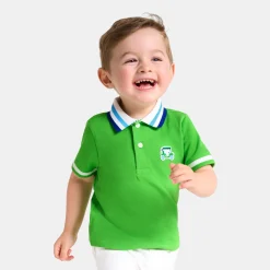 Jacadi T-Shirts, Polos, Langarmshirts>Poloshirt aus Baumwollpikee Kleinkind Junge GRÜN KLEEBLATT