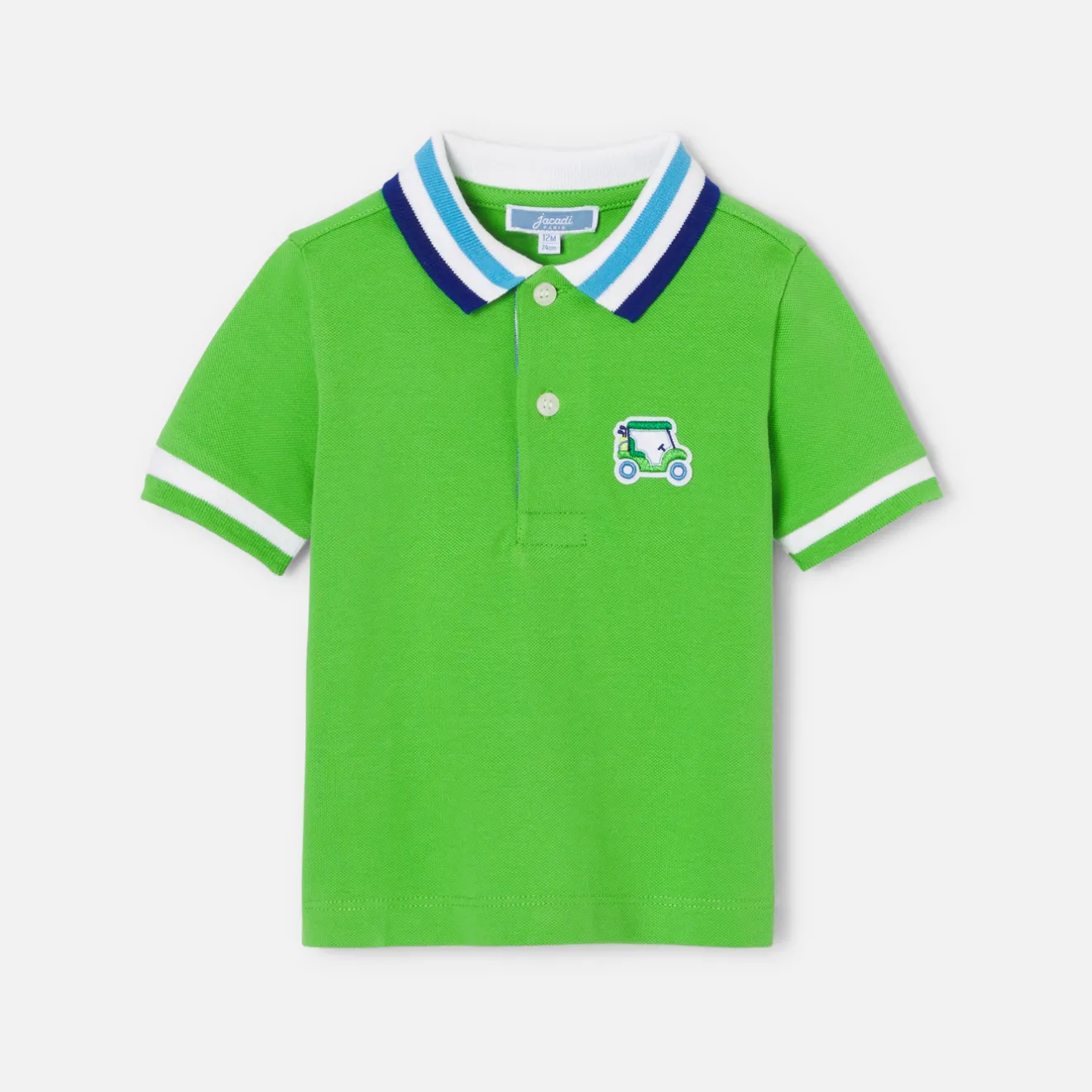 Jacadi T-Shirts, Polos, Langarmshirts>Poloshirt aus Baumwollpikee Kleinkind Junge GRÜN KLEEBLATT