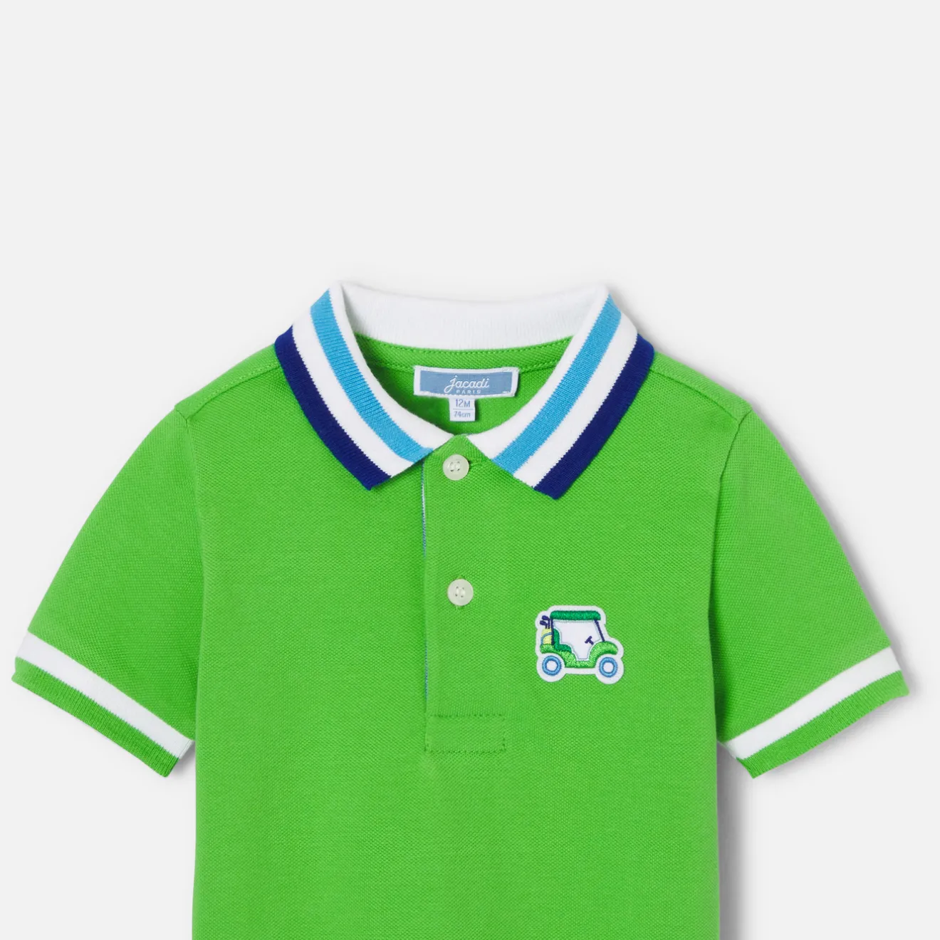 Jacadi T-Shirts, Polos, Langarmshirts>Poloshirt aus Baumwollpikee Kleinkind Junge GRÜN KLEEBLATT