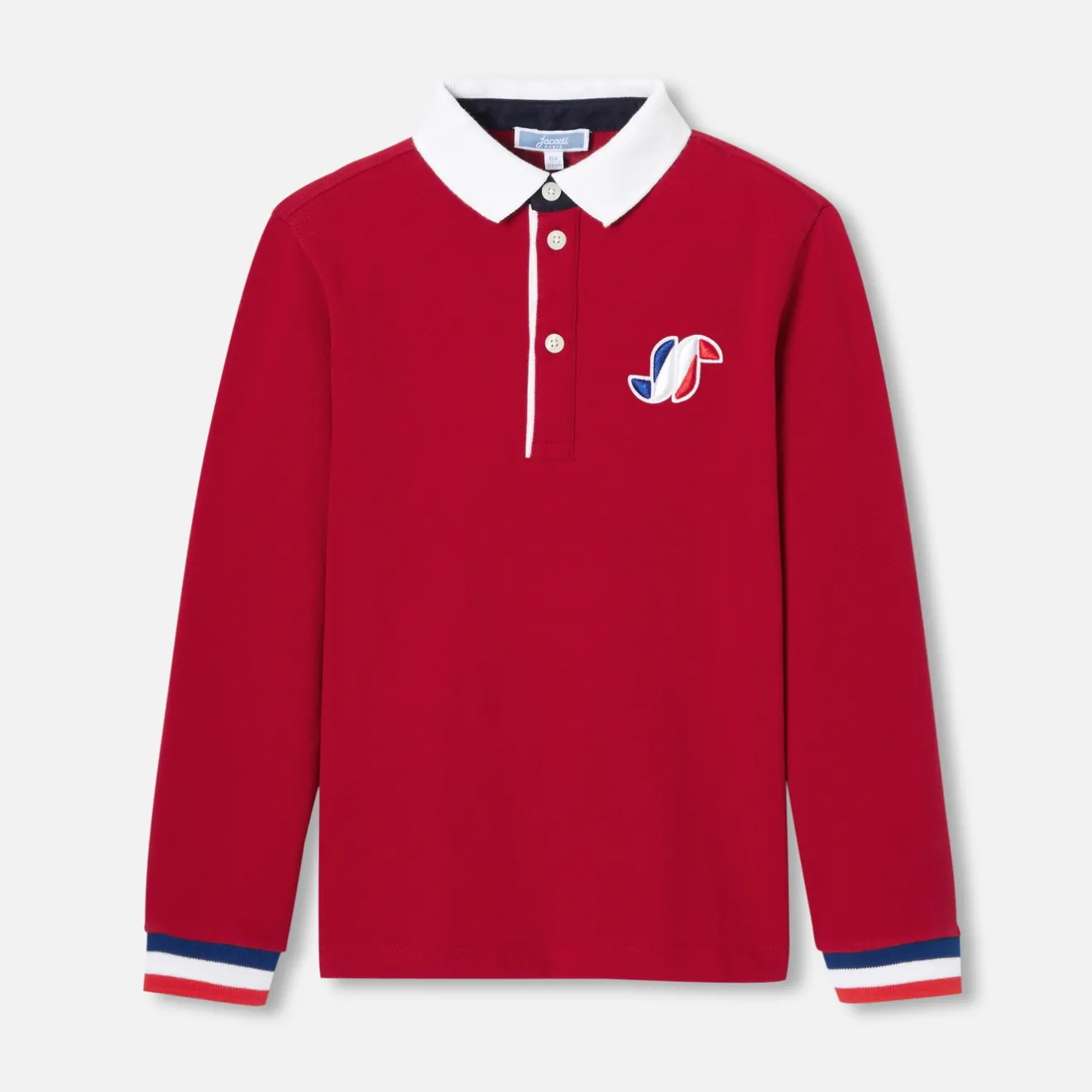 Jacadi T-Shirts, Polos, Langarmshirts>Poloshirt mit langen Ärmeln für Jungen STEIN ROT