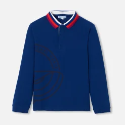 Jacadi T-Shirts, Polos, Langarmshirts>Poloshirt mit langen Ärmeln für Jungen DUNKELBLAU