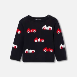 Jacadi Pullover, Sweatshirts, Strickjacken>Pullover aus Baumwolle Kleinkind Junge MARINEBLAU/ROT