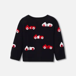 Jacadi Pullover, Sweatshirts, Strickjacken>Pullover aus Baumwolle Kleinkind Junge MARINEBLAU/ROT