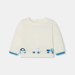 Jacadi Pullover & Cardigans>Pullover für Baby Jungen aus Jersey WEICHES WEISS/MEHRFARBIG