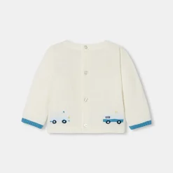 Jacadi Pullover & Cardigans>Pullover für Baby Jungen aus Jersey WEICHES WEISS/MEHRFARBIG