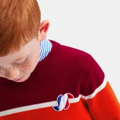 Jacadi Pullover, Sweatshirts, Strickjacken>Pullover für Jungen im Color-Block-Design MARINEBLAU/ROT