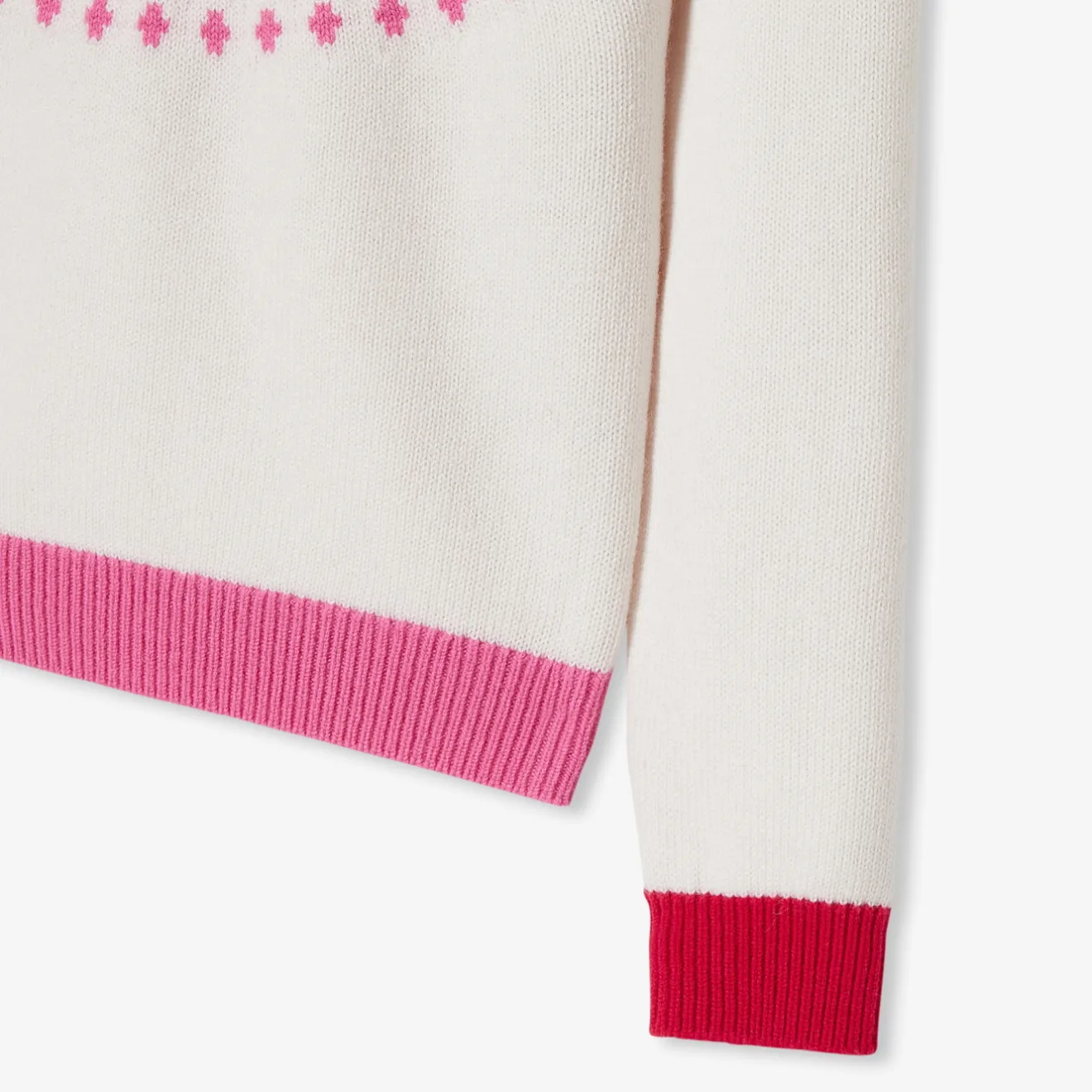 Jacadi Pullover, Sweatshirts, Strickjacken>Pullover für Mädchen in Jacquard WEICHES WEISS/MEHRFARBIG