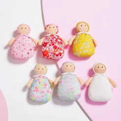 Jacadi Babyspielzeug, Plüschtiere & Schnuffeltücher|Kuscheltiere & Schnuffeltücher>Puppe Josephine aus Liberty-Stoff WEISS/MEHRFARBIG