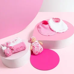 Jacadi Babyspielzeug, Plüschtiere & Schnuffeltücher|Kuscheltiere & Schnuffeltücher>Puppe Joséphine aus Liberty-Stoff mit Rassel ROSA/MEHRFARBIG