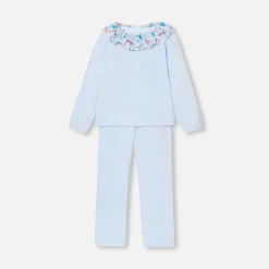 Jacadi Schlafanzüge & Nachthemden>Pyjama aus Samt für Mädchen TÜRKIS JACADI