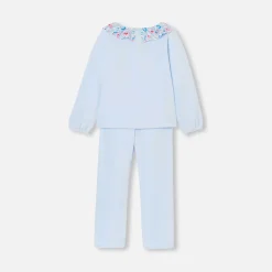 Jacadi Schlafanzüge & Nachthemden>Pyjama aus Samt für Mädchen TÜRKIS JACADI