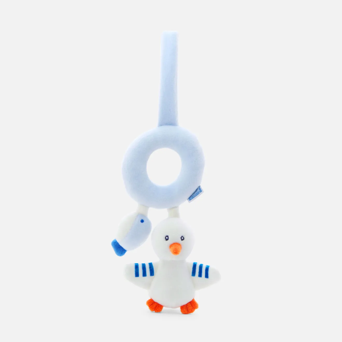 Jacadi Babyspielzeug, Plüschtiere & Schnuffeltücher>Rassel mit Möwe und Fisch WEISS/BLAU