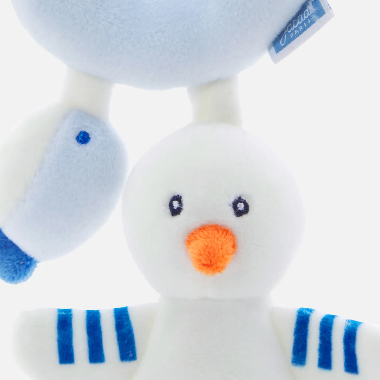 Jacadi Babyspielzeug, Plüschtiere & Schnuffeltücher>Rassel mit Möwe und Fisch WEISS/BLAU