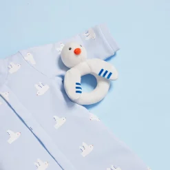Jacadi Babyspielzeug, Plüschtiere & Schnuffeltücher>Rassel Möwenring WEISS/BLAU