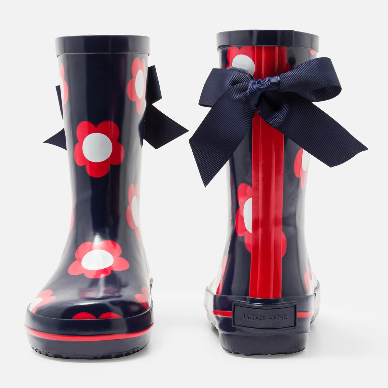 Jacadi Stiefel>Regenstiefel für Mädchen MARINEBLAU/ROT