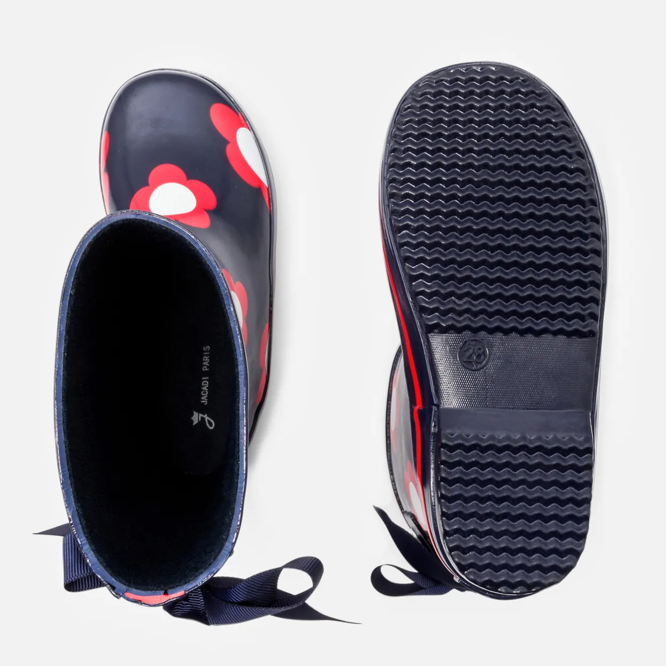 Jacadi Stiefel>Regenstiefel für Mädchen MARINEBLAU/ROT