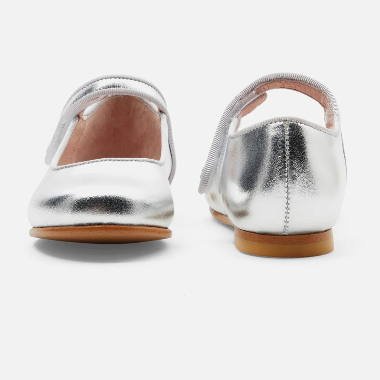 Jacadi Ballerinas & Riemchenschuhe>Riemchenschuhe für Mädchen aus Glacéleder SILBER